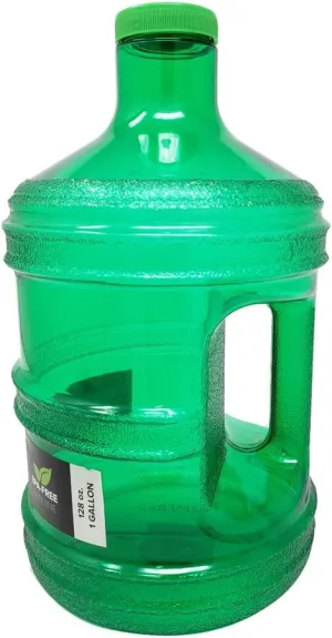1 Gallon Leak-Proof BPA Free Reusable Plastic Drinking Water Big Mouth Bottle Jug Container with Holder Drinking Canteen