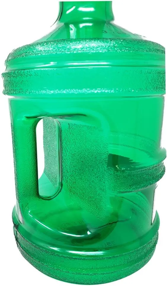 1 Gallon Leak-Proof BPA Free Reusable Plastic Drinking Water Big Mouth Bottle Jug Container with Holder Drinking Canteen