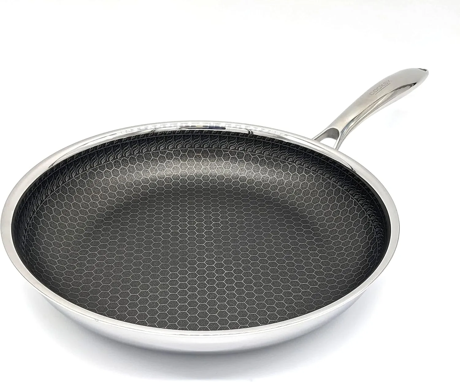 11 Inch Hexagon Surface Hybrid Stainless Steel Frying Pan