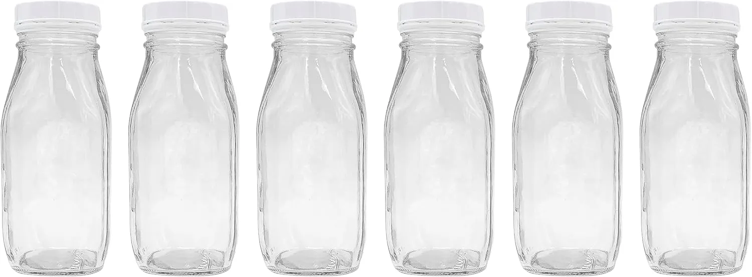 12 oz. Glass Bottle with Screw On Cap (6 pack)