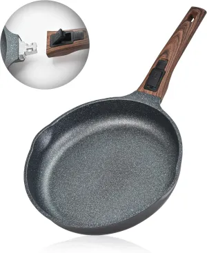 12.5 Inch Smart Nonstick Frying Pan with Removable Handle,Cast Aluminum and Anti-Scratch Chef's Pan,Compatible with All Stovetops,Dishwasher and Oven Safe