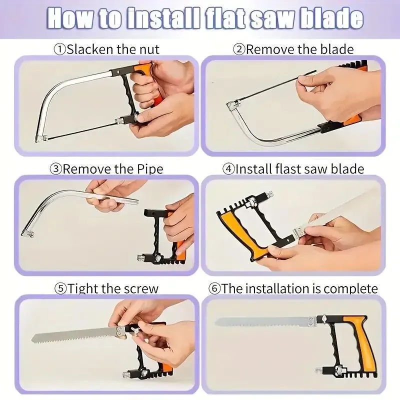12PCS Mini Hand Saw Miter Saw Hacksaw Blade Multifunctional Tile Cutting Tool