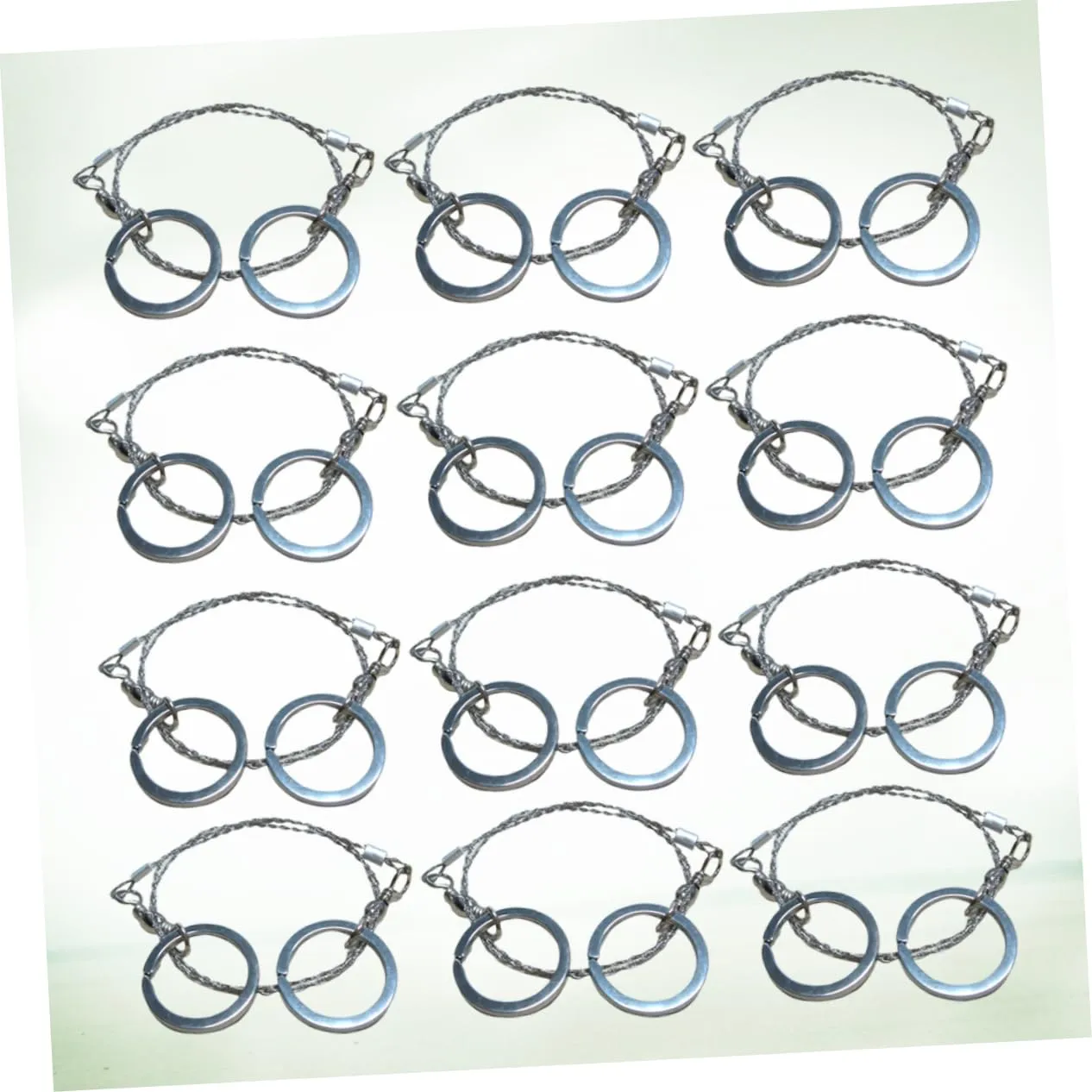 12pcs Stainless Steel Survival Practical Portable Hand Saw Wire Outdoor Camping Hiking Hunting Gear