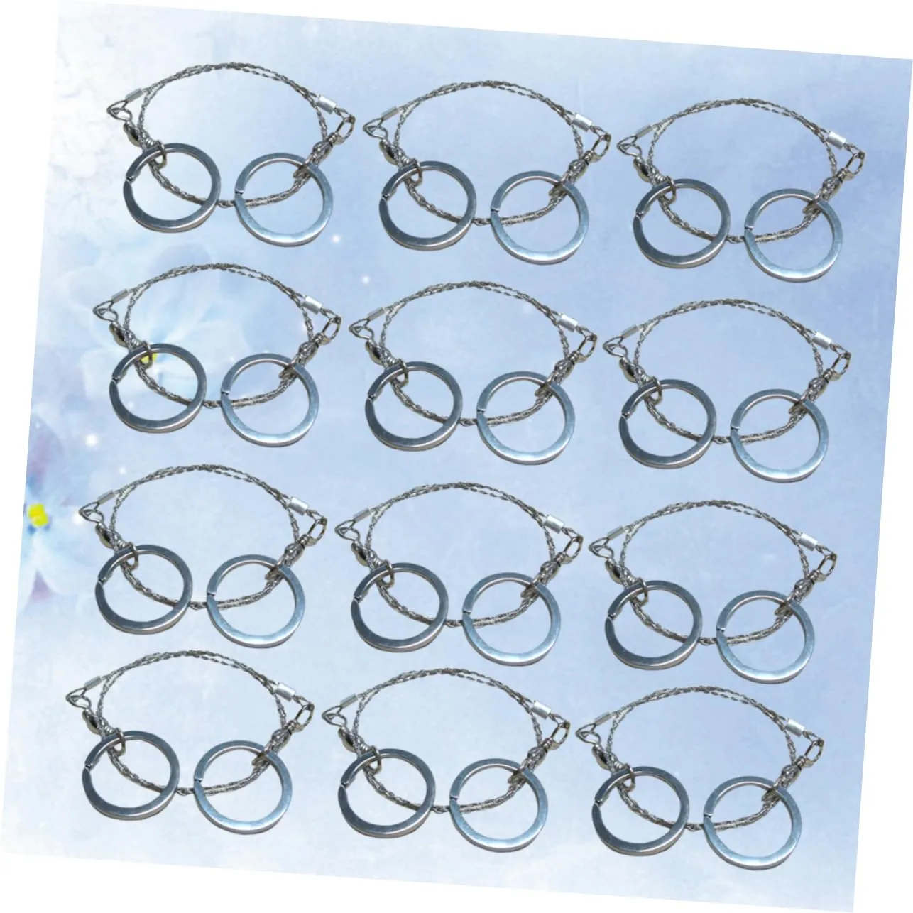 12pcs Stainless Steel Survival Practical Portable Hand Saw Wire Outdoor Camping Hiking Hunting Gear