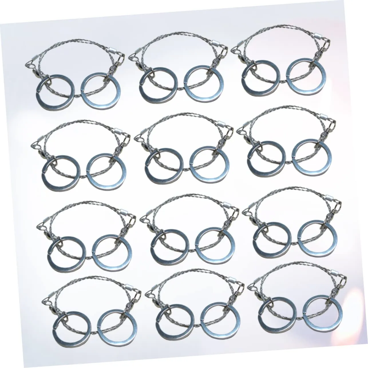 12pcs Stainless Steel Survival Practical Portable Hand Saw Wire Outdoor Camping Hiking Hunting Gear