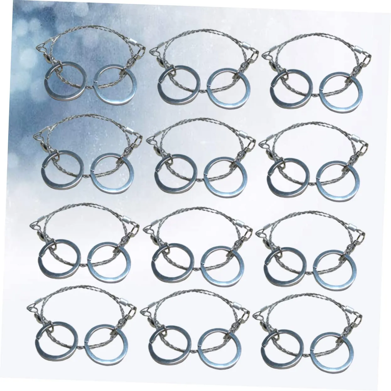 12pcs Stainless Steel Survival Practical Portable Hand Saw Wire Outdoor Camping Hiking Hunting Gear