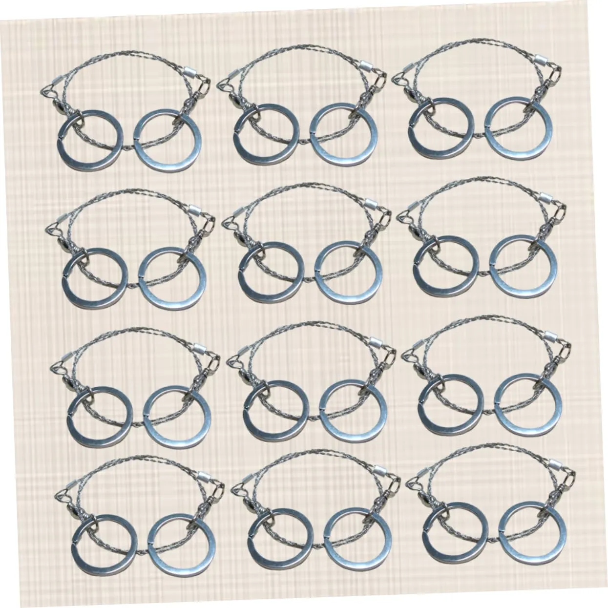 12pcs Stainless Steel Survival Practical Portable Hand Saw Wire Outdoor Camping Hiking Hunting Gear