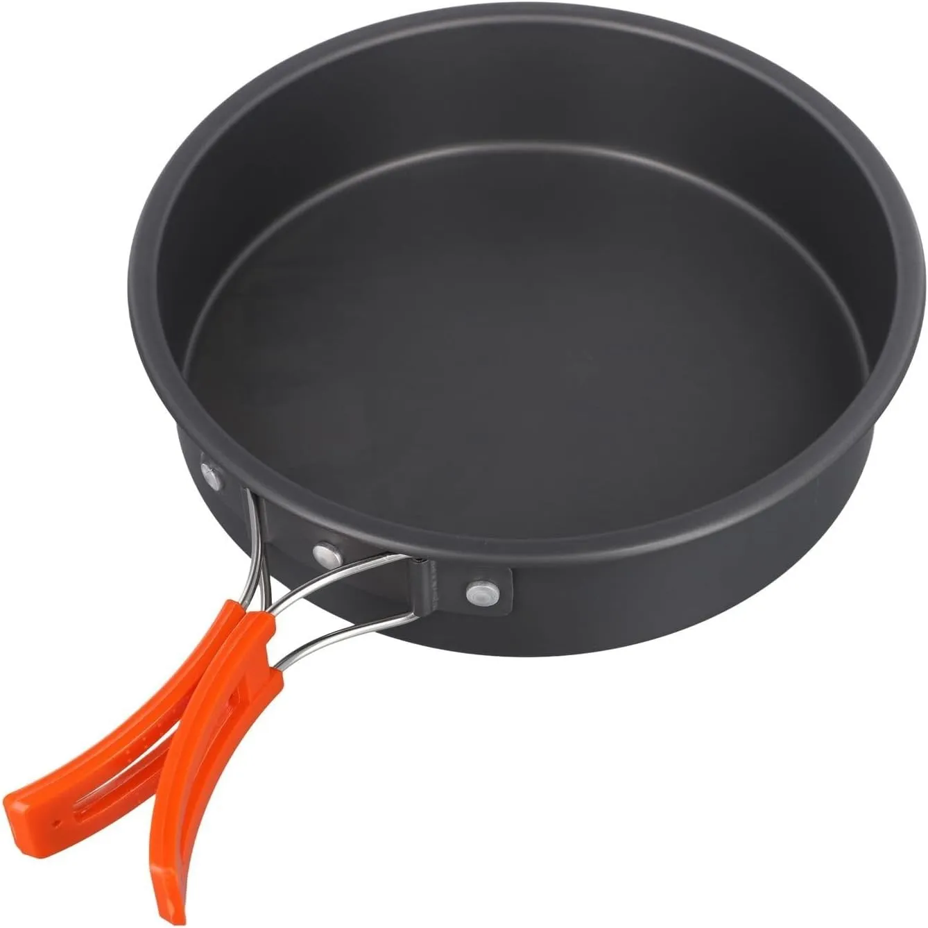 1Pc Frying Pan, Alumina Camping Cooking Pan, Nonstick And Foldable Frying Pan For Outdoor Activities(large)