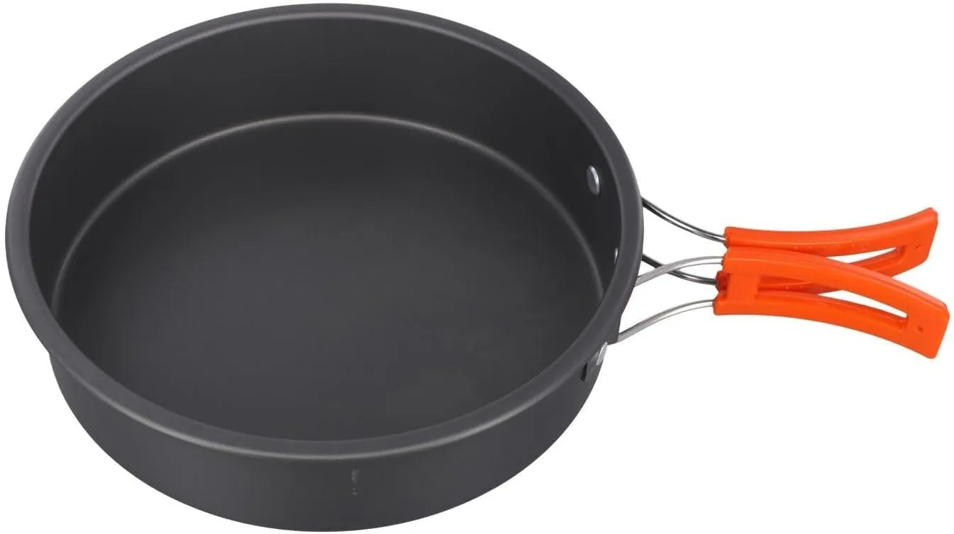 1Pc Frying Pan, Alumina Camping Cooking Pan, Nonstick And Foldable Frying Pan For Outdoor Activities(large)