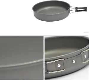 1PC Outdoor Aluminum Portable Frying Pan Camping Hiking Frying Pan Frying Pan
