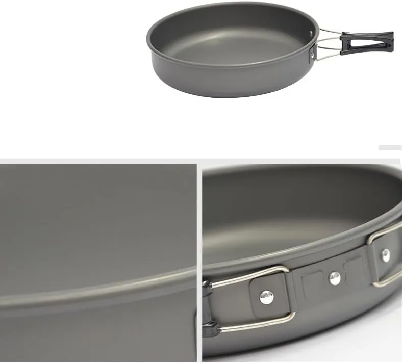 1PC Outdoor Aluminum Portable Frying Pan Camping Hiking Frying Pan Frying Pan