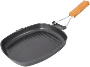 1pc Portable Cast Bbq Frying Pan with Handle for Outdoor Cooking Camping and Home Use Lightweight Easy to Clean Even Heat Distribution for Steaks Eggs and More
