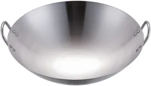 1pcs Cooking Pot Stainless Steel Cooking Wok Frying Pan for Home Use