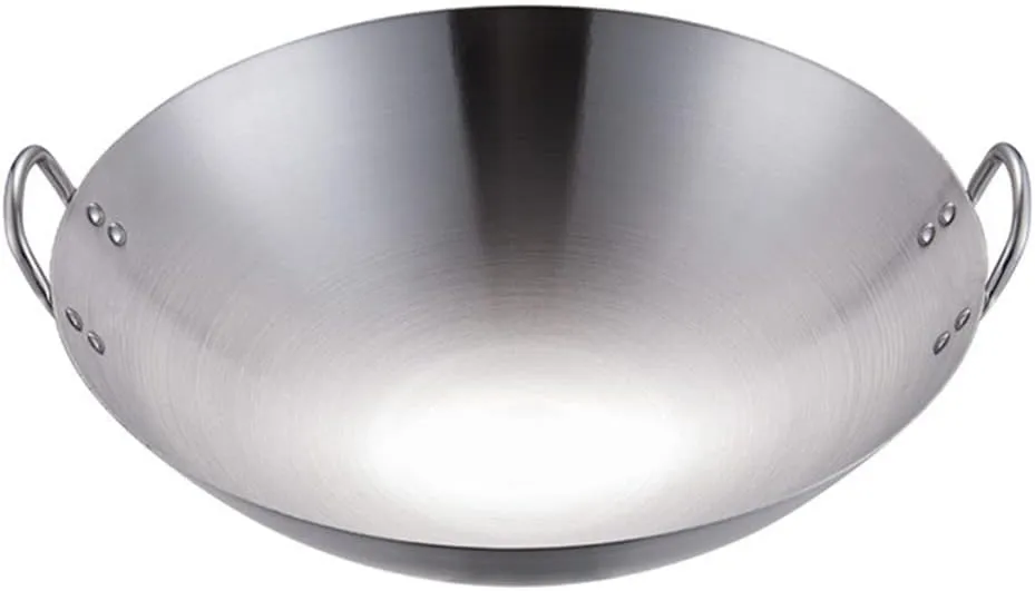 1pcs Cooking Pot Stainless Steel Cooking Wok Frying Pan for Home Use
