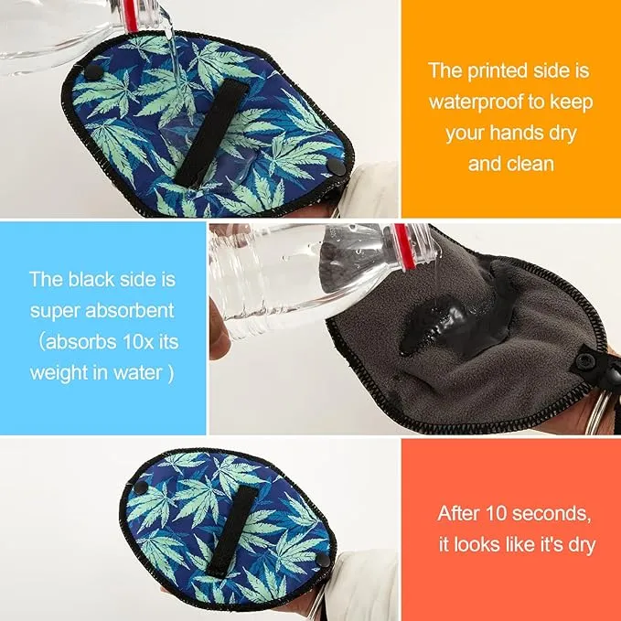 2 Pack Pee Cloth, Reusable Pee Rag for Women who Pee Outdoors, Reusable Absorbent Wipes,Eco alt. to Toilet Paper, Female Urination Solution for Camping, Hiking Backpacking