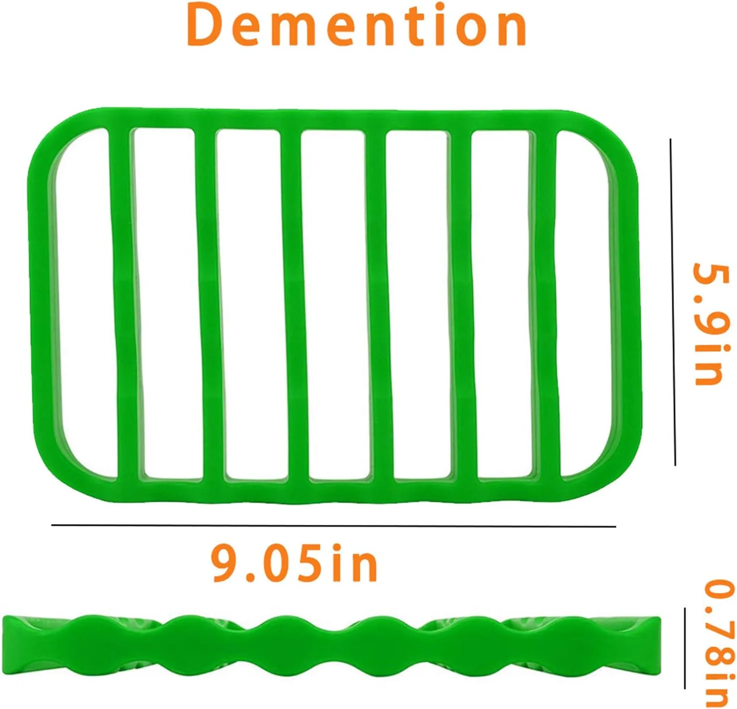 2 Pack Silicone Roasting Racks Non Stick Easy-Clean Cooling Rack for Cooking Baking Steaming (2pack-green)