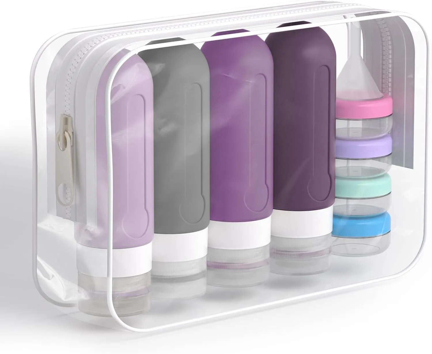 20 Pack Travel Bottles Set - TSA Approved Leak Proof Silicone Squeezable Containers for Toiletries - BPA Free for Shampoo, Conditioner, Lotion, Soap Travel Essential Accessories D03C