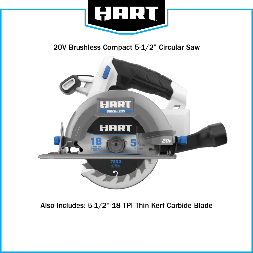 20V 5-1/2" Compact Brushless Circular Saw