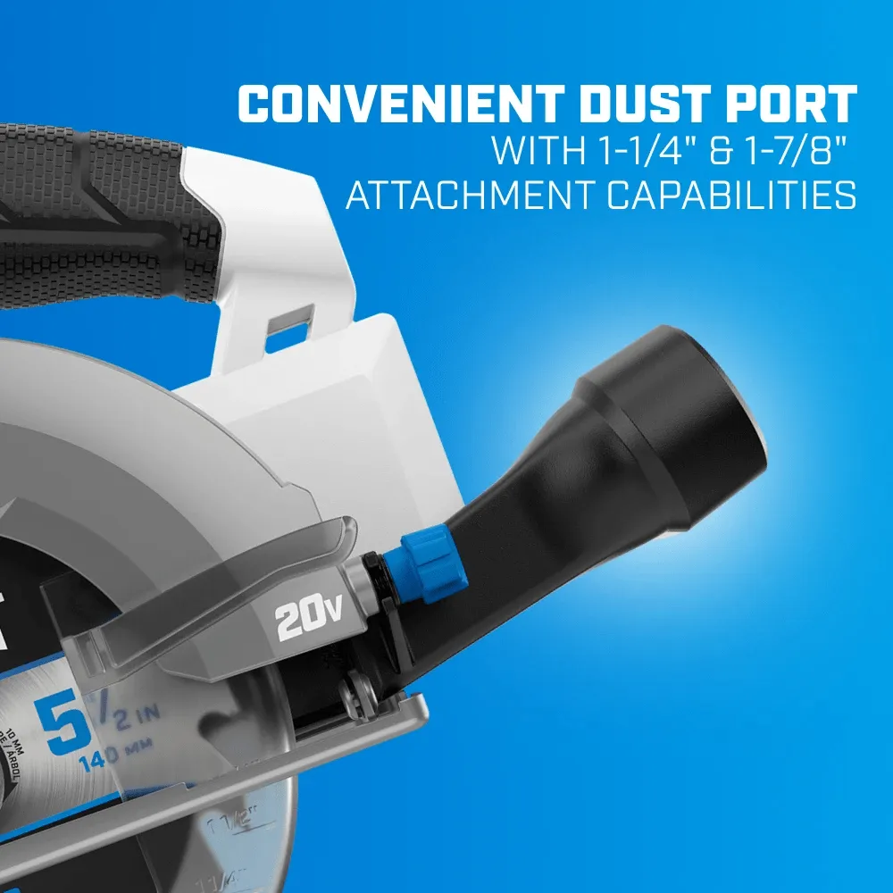 20V 5-1/2" Compact Brushless Circular Saw