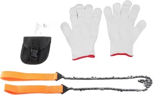 26in Pocket Chainsaw, Portable Hand Rope Chain Saw, Efficient Tree Pruning Tool with Comfortable Handle, High Hardness Stainless Steel Blades for Quick Yard Trimming