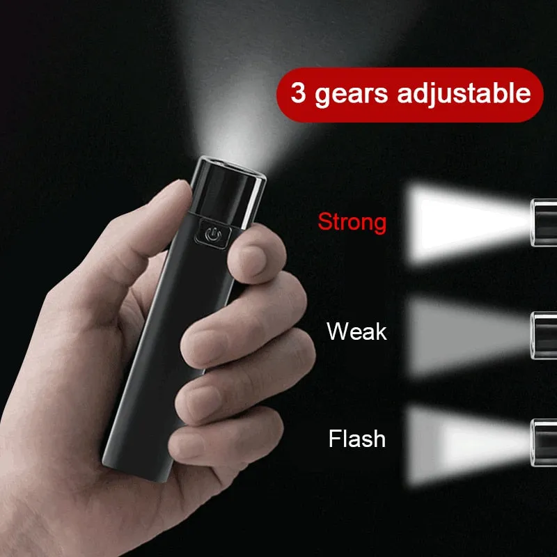 2PCS 60000Lm Mini Power Bank LED Tactical Flashlight and Sensor LED Headlight