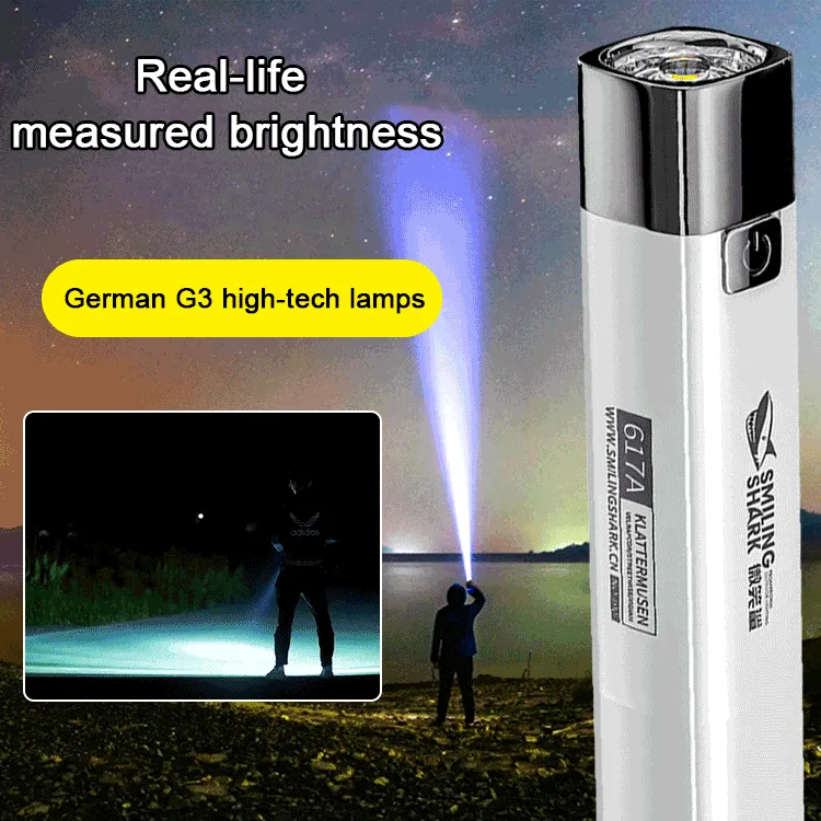 2PCS 60000Lm Mini Power Bank LED Tactical Flashlight and Sensor LED Headlight
