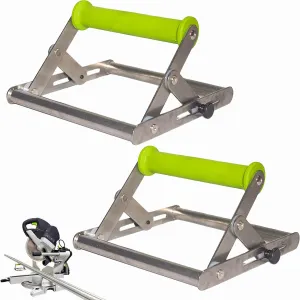 2pcs Adjustable Cutting Machine Support Frame, Height Adjustable Table Saw Stand, 201 Stainless Steel Foldable Portable Grinder Material Frame Holder