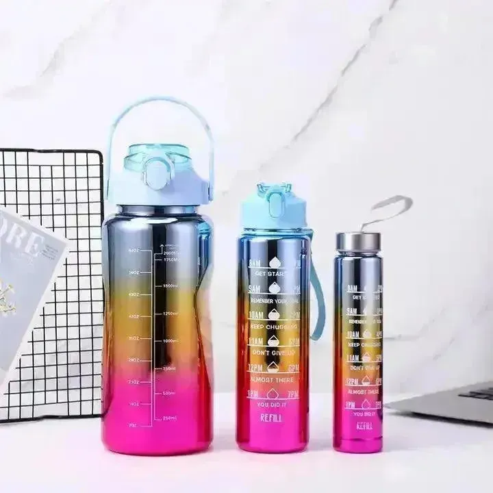 3 in 1 Motivational Gradient Bottle