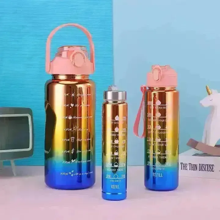 3 in 1 Motivational Gradient Bottle