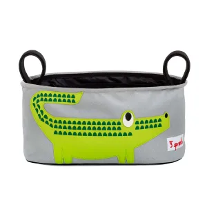 3 Sprouts Universal Stroller Organizer with Cup Holder - Durable Stroller Caddy Accessory for Storage, Stroller Bag, Crocodile