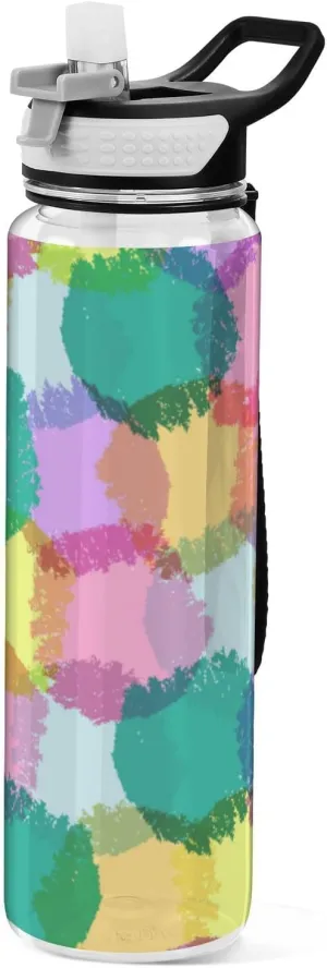 32oz Simple Colorful Bubble Water Bottles Slim Tritan No BPA non toxic Jug Water Bottle for Camping Collapsible
