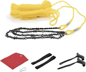 36 Inches handsaw, 48 Cutting Teeth/Blades(24 Double-side/Bi-Directional),With Carry Pouch and High Reach Tree Limb Hand Rope,For Outdoor Surviving,Camping,Hunting,Tree Branch Cutting