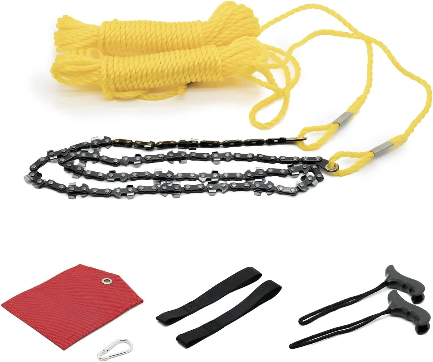 36 Inches handsaw, 48 Cutting Teeth/Blades(24 Double-side/Bi-Directional),With Carry Pouch and High Reach Tree Limb Hand Rope,For Outdoor Surviving,Camping,Hunting,Tree Branch Cutting