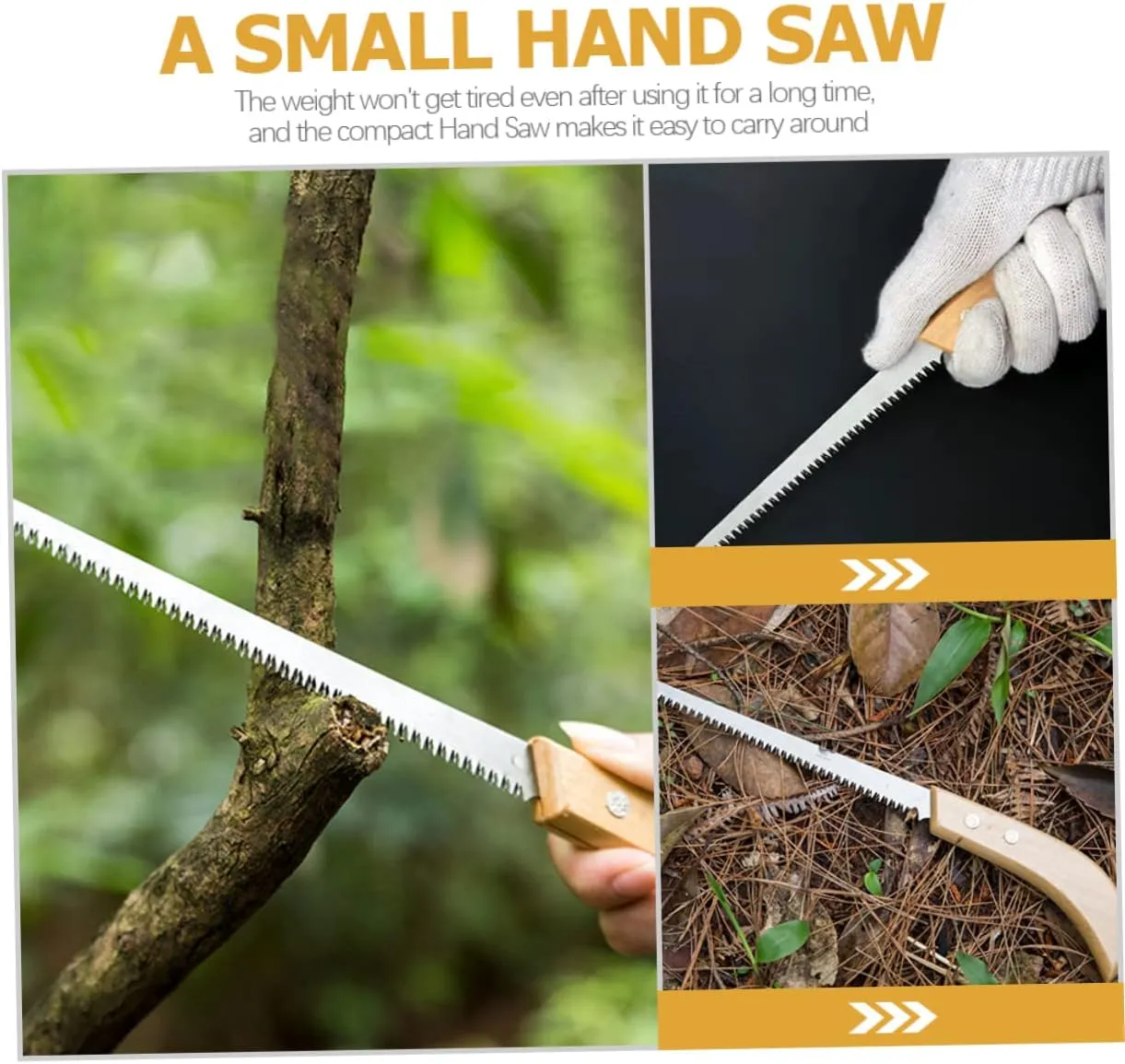 3sets 2pcs Portable Wood Pruning Saw Lightweight Hand Saw for Trees Compact Design for Camping Backpacking and Gardening for Trail Clearing and Outdoor Use 2pcs*3