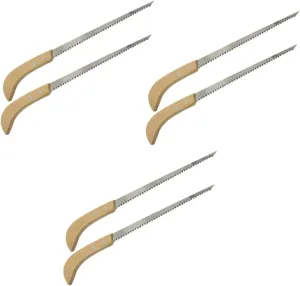 3sets Ergonomic Tree Pruning Saw Multi-purpose Cutting Safe for Gardeners Easy to Use 2pcs*3