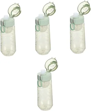 4pcs Running Water Bottle Collapsible Bottle Large Capacity for Men Women Handle Rope