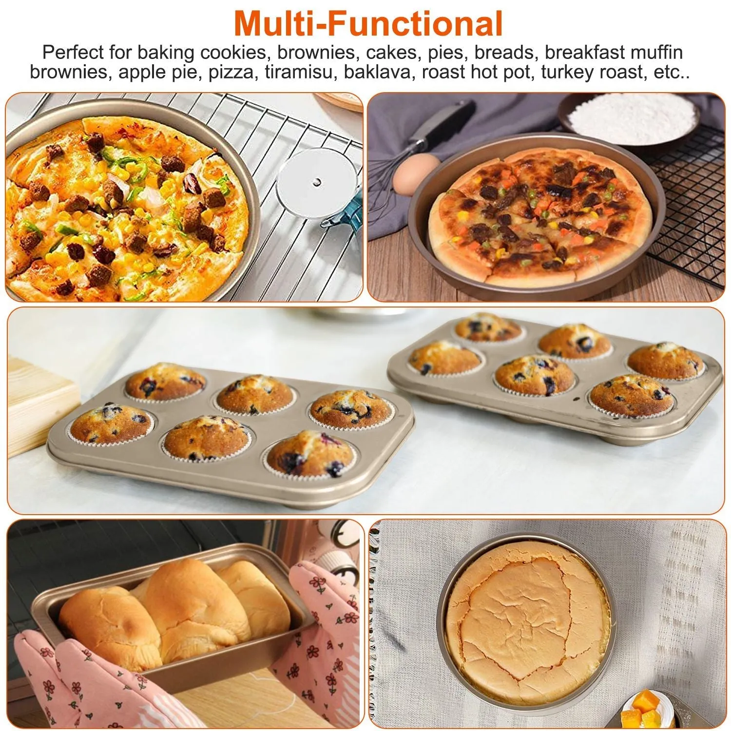 5-Piece: Nonstick Bakeware Set
