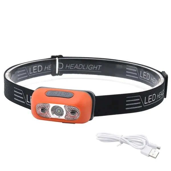 5000Lm Mini Rechargeable Led Headlamp Body Motion Sensor Headlight Camping Flashlight Head Light Torch Lamp With Usb