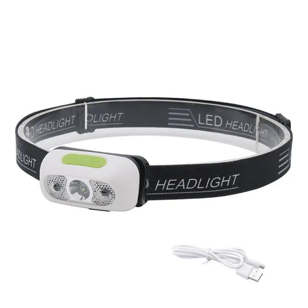 5000Lm Mini Rechargeable Led Headlamp Body Motion Sensor Headlight Camping Flashlight Head Light Torch Lamp With Usb
