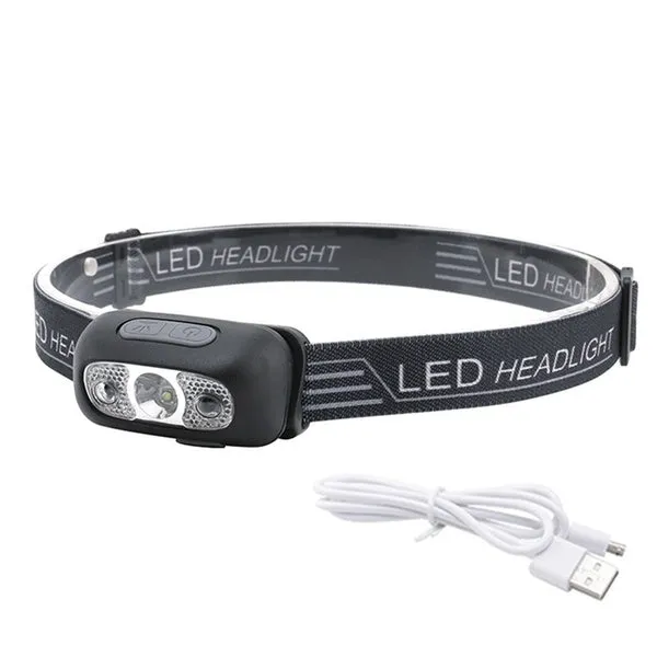 5000Lm Mini Rechargeable Led Headlamp Body Motion Sensor Headlight Camping Flashlight Head Light Torch Lamp With Usb