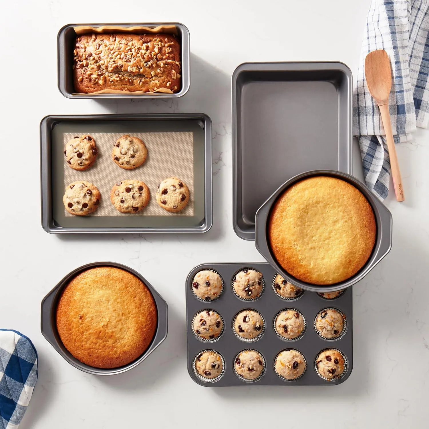 6-Piece Nonstick, Carbon Steel Oven Bakeware Baking Set
