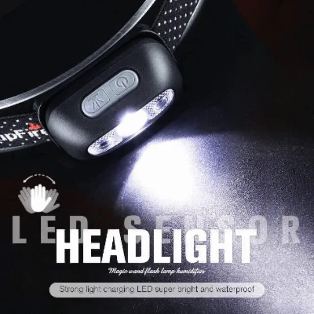 60000Lumen Mini Sensor LED Headlight USB charging Long Endurance Headlight