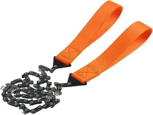 65cm/25.6inch Outdoor Survival Pocket Wire Saw Hand Steel Chain Saw Outdoor Hand Tool Ultralight Portable Heavy Duty Camping Hiking Pocket Gear