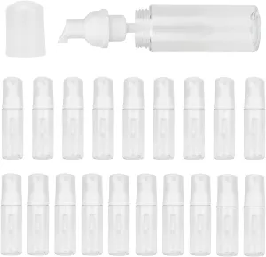 Acescen 20Pack Foam Dispenser Plastic Empty Pump Soap Bottle Refillable Container for Cleaning Foaming Shampoo Travel Cosmetics 60ML