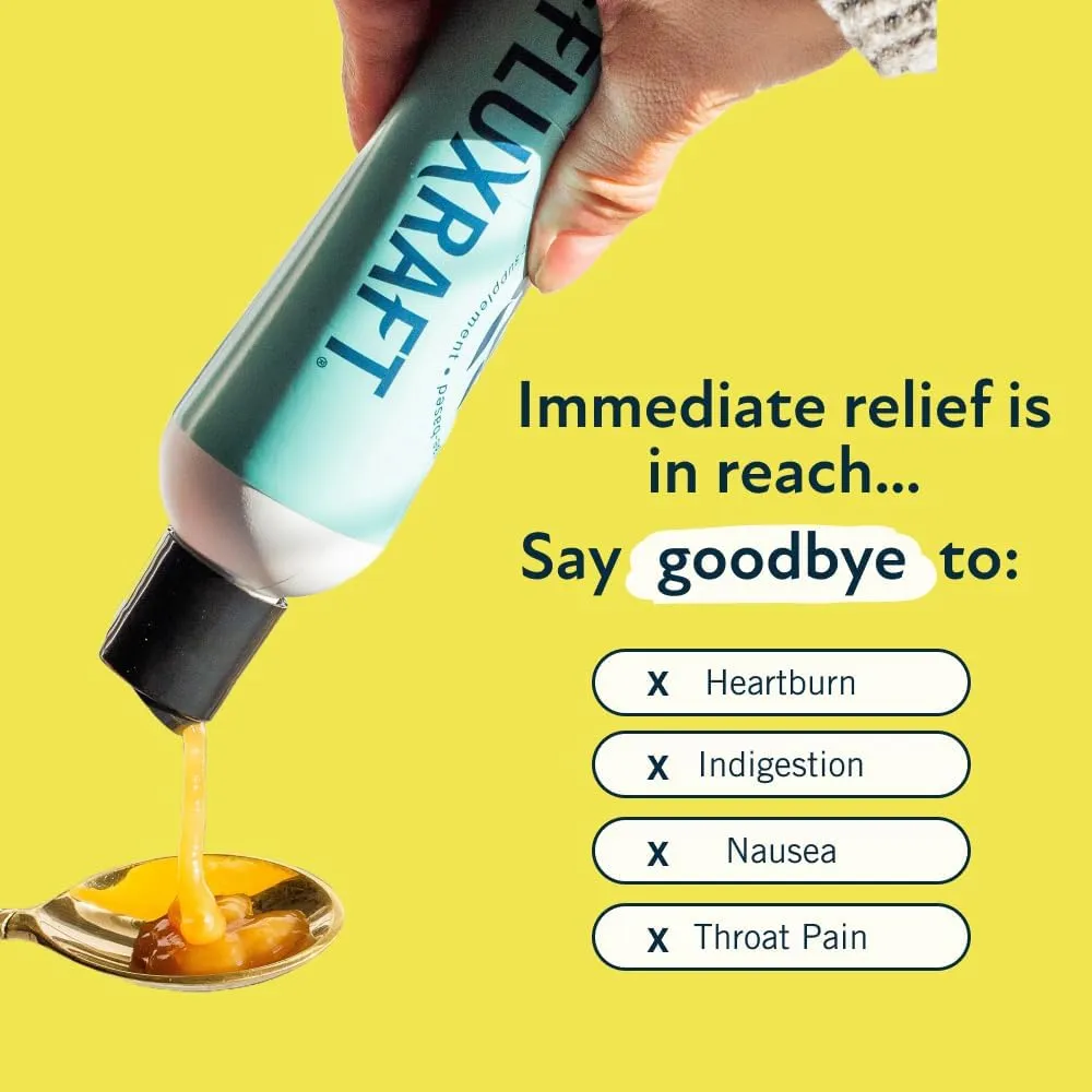 Acid Reflux Therapy with Organic Alginate, Rapid & Long Lasting Gerd, LPR & Digestion Symptom Support, Zero Sugar, Gluten Free, Low Sodium, Lemon Ginger Flavor, 47 Gel Servings, 8 OZ Bottle