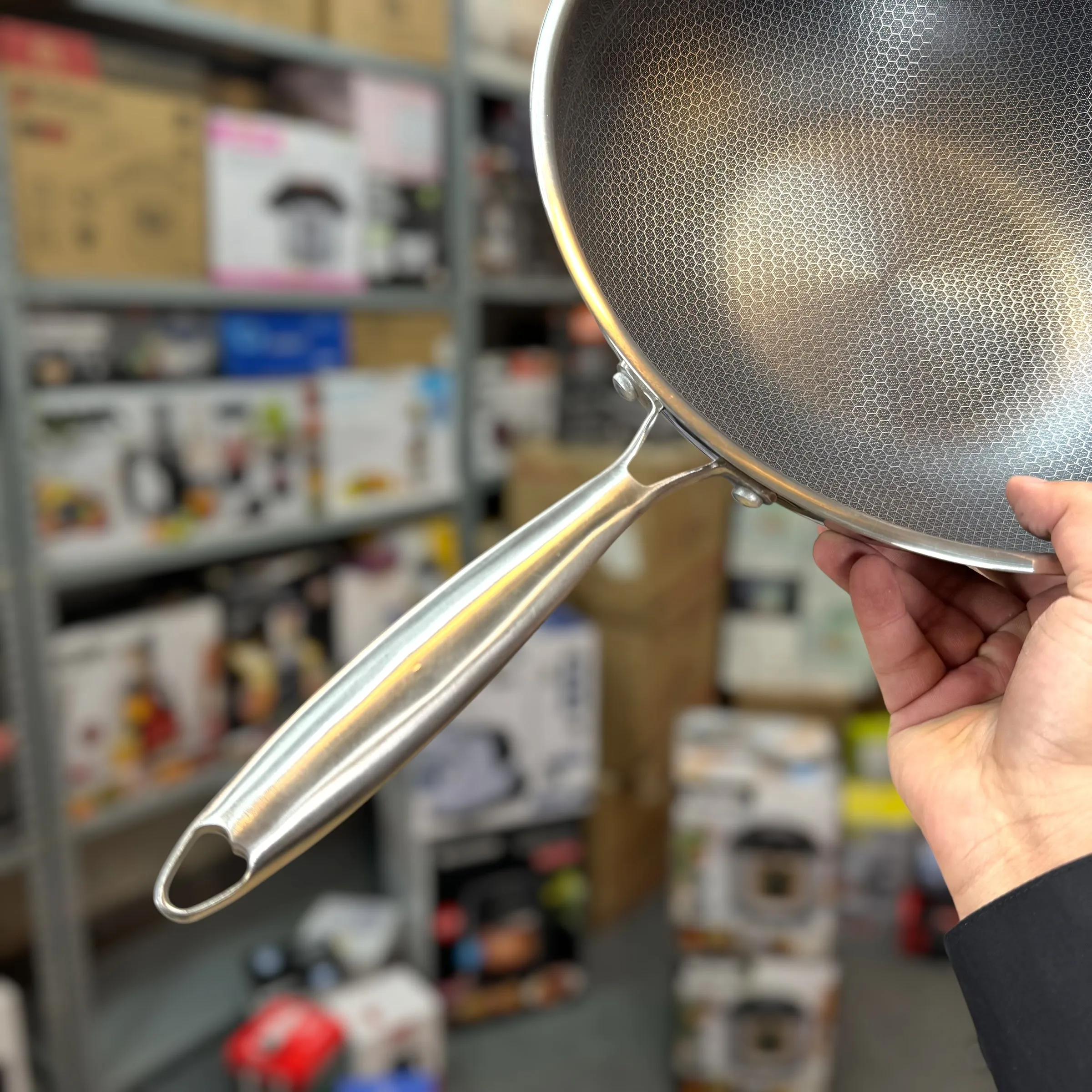 Alice 3 Layer Steel Honeycomb Wok