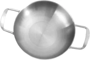 Alipis Mini Stainless Steel Seafood Pot Dry Cooking Pan for Home Canteen Outdoor Use Comfortable Handles Dishwasher for Seafood Ramen Cooking