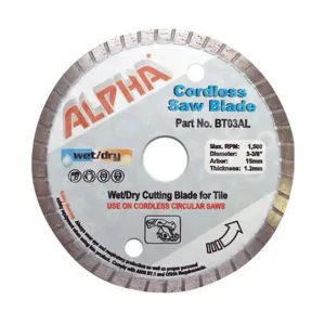 Alpha Cordless Diamond Saw Blade