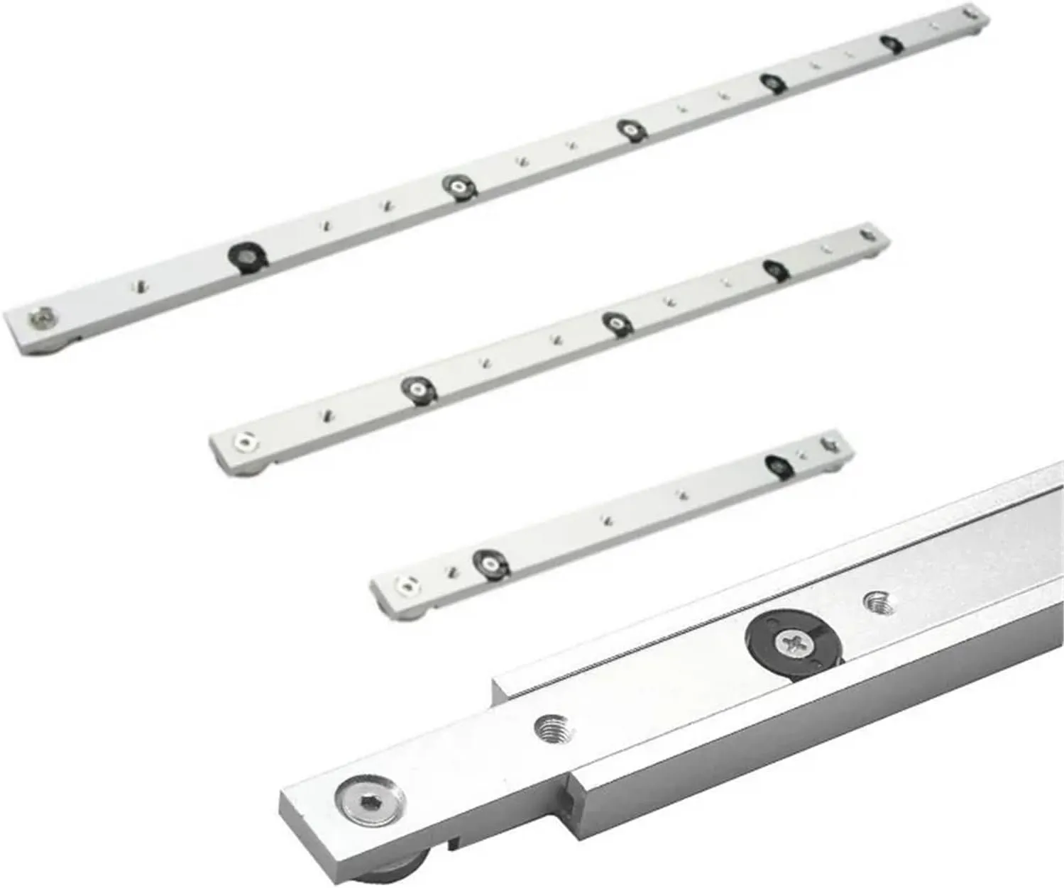 Aluminium Alloy Miter Bar Slider Table Saw Gauge Rod Woodworking T-Track T-Slot Sliding Block with Limiter Tools 300/450/650mm