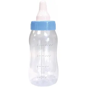 Amscan Blue Baby Plastic Bottle Bank - 11.12" x 4.25" (1 Count) - Perfect for Baby Showers & Gender Reveal Celebrations